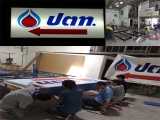 งานประกอบและติดตั้งป้าย