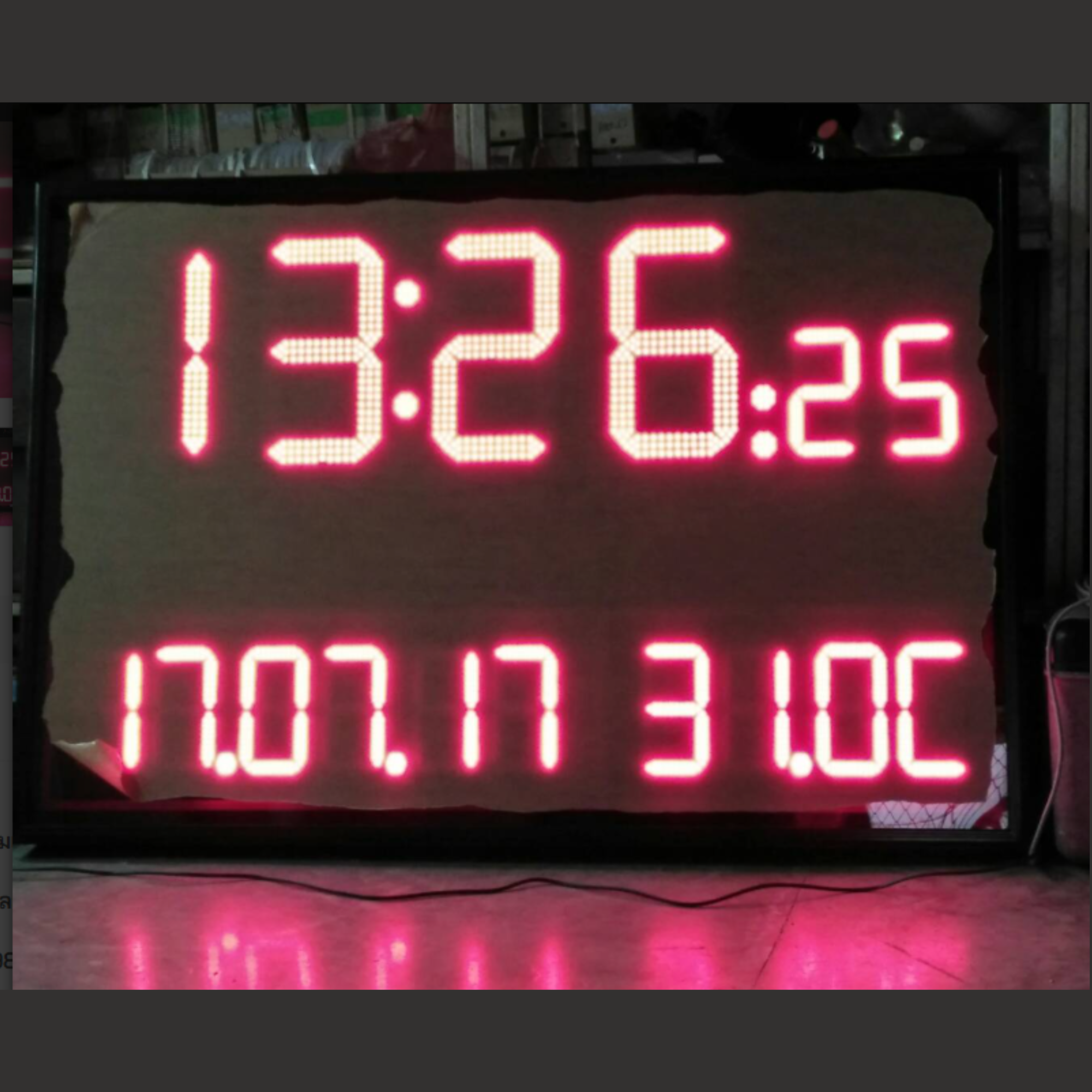 นาฬิกาดิจิตอล LED แสดง เวลา,วันที่,อุณหภูมิ